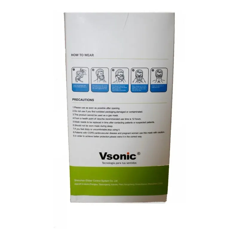 Mascarilla Kn95 Caja Con 10 Pz  Blanco