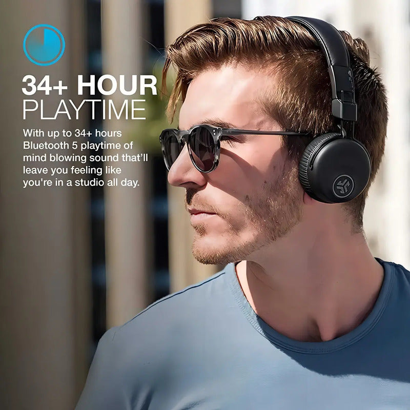 Audífonos Diadema On-ear Jlab Studio Wireless Bluetooth Negro 30hrs