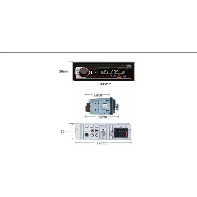 Autoestéreo Bluetooth Reako Rk-520d Con Usb, Tarjeta Sd
