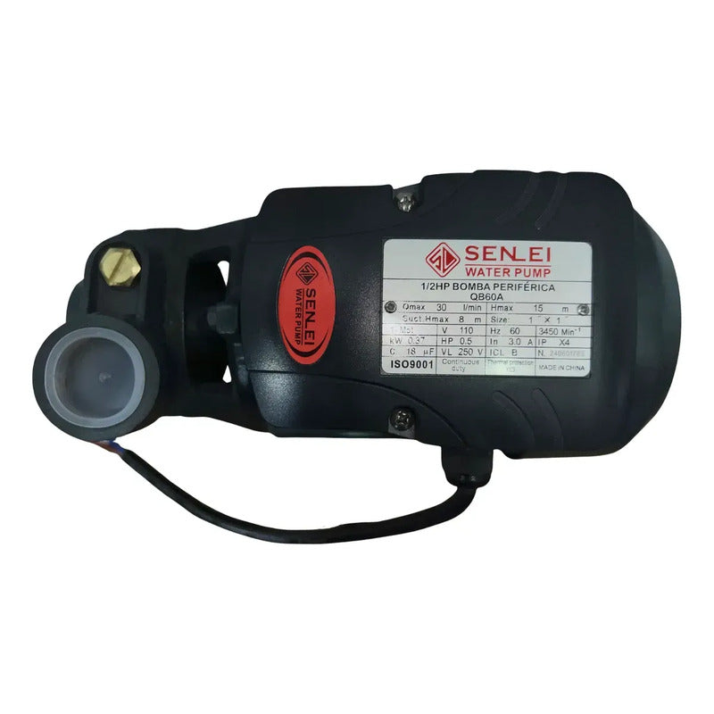 Bomba De Agua Periférica Eléctrica 1/2 Hp Hogar Qb60a Gris Oscuro 60 Hz Monofásica