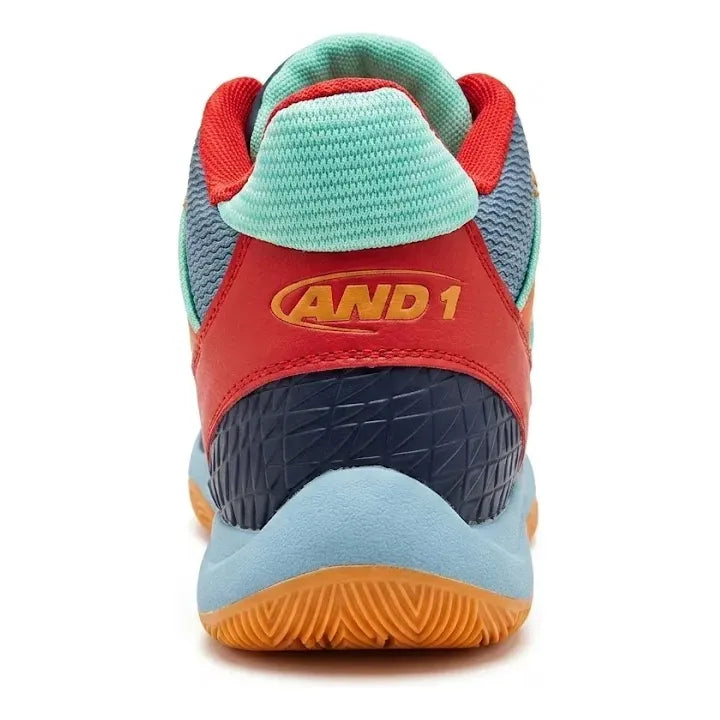 Tenis And1 Explosive T Azul Con Rojo Y Naranja 9.5 Us