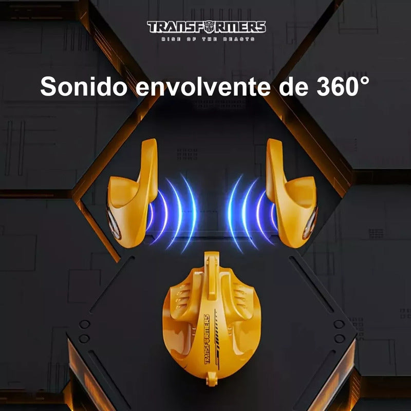 Auricular Bluetooth Inalámbrico Transformers Tf-t07 Color Amarillo